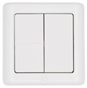 Bild av Väggströmbrytare, Bluetooth/Zigbee, 4 knappar, vit, Shelly BLU Wall Switch 4 ZB