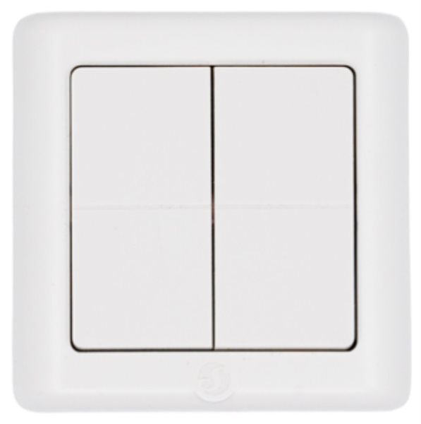 Bild av Väggströmbrytare, Bluetooth/Zigbee, 4 knappar, vit, Shelly BLU Wall Switch 4 ZB