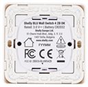 Bild av Väggströmbrytare, Bluetooth/Zigbee, 4 knappar, vit, Shelly BLU Wall Switch 4 ZB