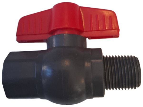 Bild av Kulventil, manuell, plast, 1/2", Ventil/kran 1/2"