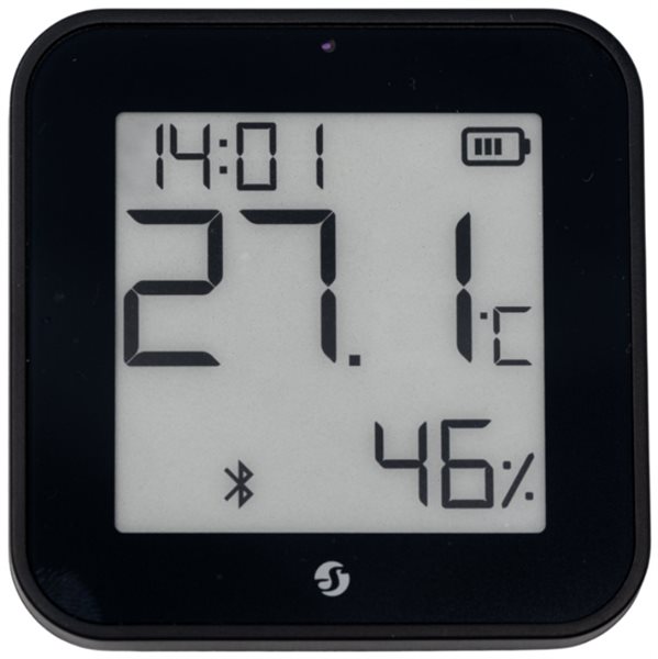 Bild av Termometer & luftfuktighet, BLU, Zigbee, Skärm, Svart, Shelly BLU H&T Display ZB Black