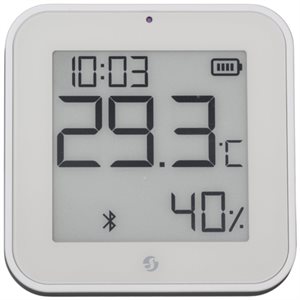Bild av Termometer & luftfuktighet, BLU, Zigbee, Display, Vit, Shelly BLU H&T Display ZB White