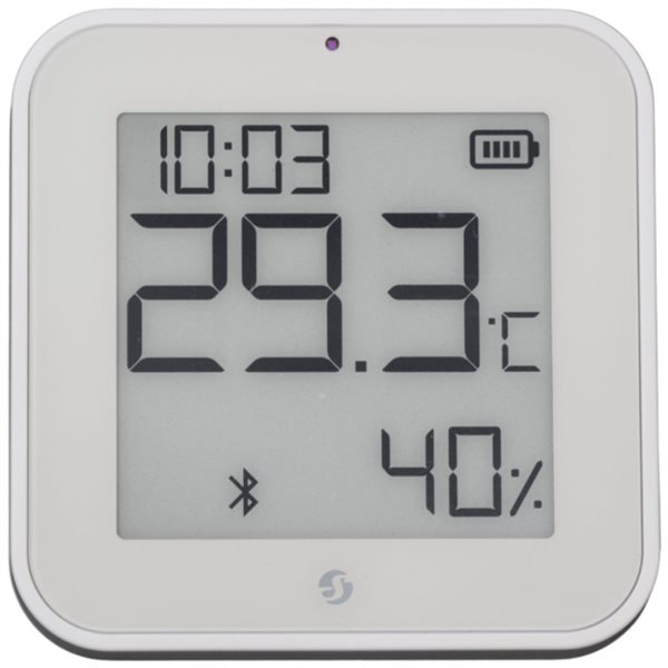 Bild av Termometer & luftfuktighet, BLU, Zigbee, Display, Vit, Shelly BLU H&T Display ZB White