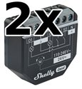 Bild av Infälld strömbrytare, 2 kanaler, Effektmätning, WiFi, Zigbee, 2-pack, Shelly 2PM Gen4