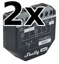 Bild av Infälld strömbrytare, 2 kanaler, Effektmätning, WiFi, Zigbee, 2-pack, Shelly 2PM Gen4