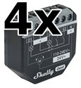 Bild av Infälld strömbrytare, 2 kanaler, Effektmätning, WiFi, Zigbee, Matter, 4-pack, Shelly 2PM Gen4