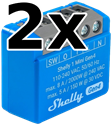 Bild av Infälld strömbrytare, Liten, WiFi, Zigbee, Matter, potentialfritt relä, 2-pack, Shelly 1 Mini Gen4