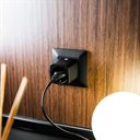 Bild av 2-pack smart stickpropp – WiFi, Bluetooth, Matter, effektmätning, 13A, Svart – Shelly Plug M Gen3