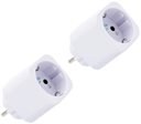 Bild av 2-pack smart stickpropp – WiFi, Bluetooth, Matter, effektmätning, 13A, Vit – Shelly Plug M Gen3