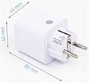 Bild av 2-pack smart stickpropp – WiFi, Bluetooth, Matter, effektmätning, 13A, Vit – Shelly Plug M Gen3