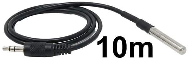 Bild av Temperaturgivare, 10m, DS18B20, 3,5 mm jack för Shelly PILL