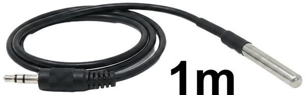 Bild av Temperaturgivare, 1m, DS18B20, 3,5 mm jack för Shelly PILL