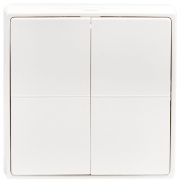Bild av Väggströmbrytare, Bluetooth/Zigbee, batteri, 4 knappar, Shelly BLU Wall Switch 4 ZB (Stand Alone)