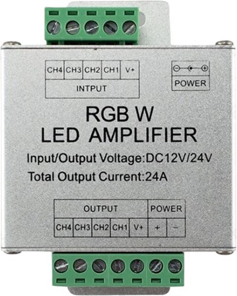 Bild av LED-förstärkare, RGBW, 4 kanaler, 24 A, 12–24 V DC