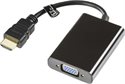 Bild av Adapter HDMI till VGA med ljud, 1080p, 0,2 m, svart, Deltaco HDMI-VGA7