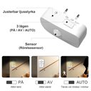Bild av Nattlampa med rörelsesensor för vägguttag, dimbar, 3 lägen