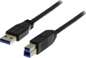 Bild av USB 3.0-kabel A hane till B hane, 3 m, svart, Deltaco USB3-130S