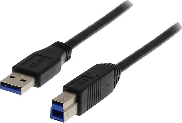 Bild av USB 3.0-kabel A hane till B hane, 3 m, svart, Deltaco USB3-130S