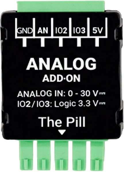 Bild av Analog ingång 0–30 V, tillbehör, Shelly The Pill Analog Add-on
