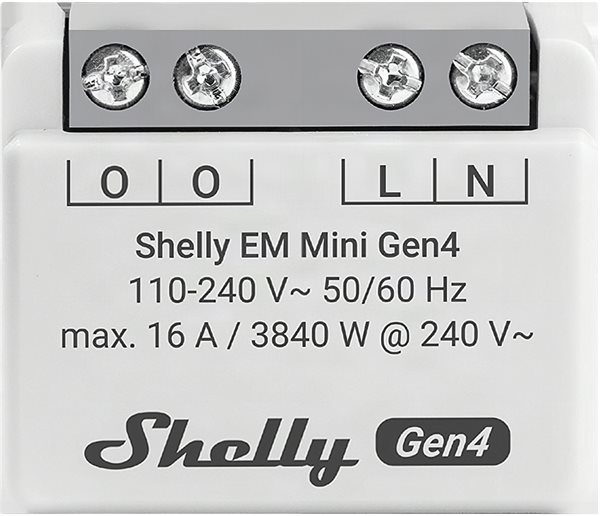 Bild av Effektmätare, inline 16 A, WiFi, Zigbee, Matter, Liten, Shelly EM Mini Gen4