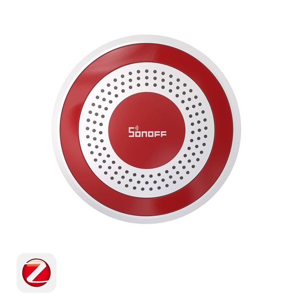 Bild av Siren inomhus, 105 dB, ljusring, Zigbee, Sonoff SenseGuard SNZB-09P