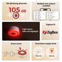 Bild av Siren inomhus, 105 dB, ljusring, Zigbee, Sonoff SenseGuard SNZB-09P