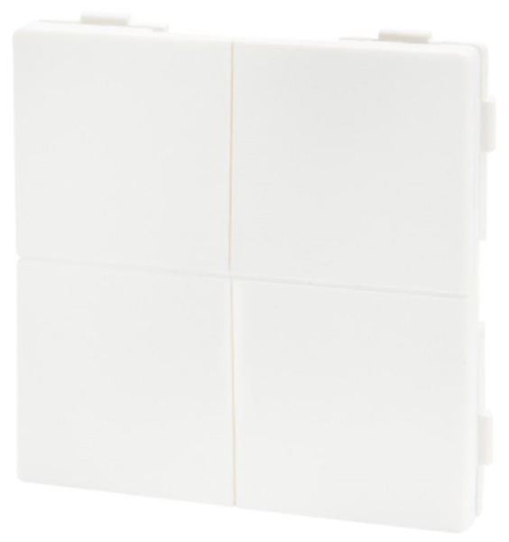 Bild av Väggströmbrytare, BLU, Zigbee, batteri, 4 knappar, vit, Shelly BLU Wall Switch 4 ZB