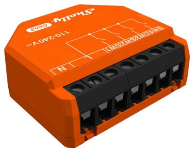 Infälld sändare, 4 kanaler, WiFi, Shelly PLUS G3 i4