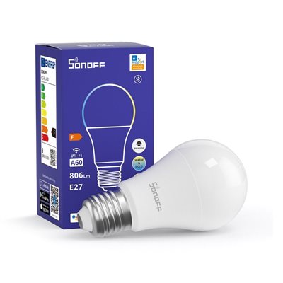 Lampa, WW/CW, A60, E27, Sonoff B02-BL-A60