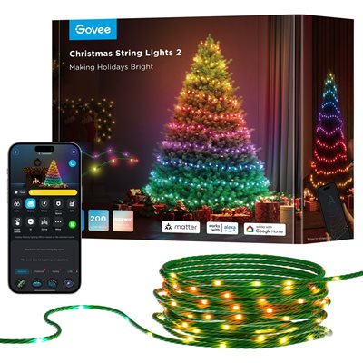 Julgransbelysning, ARGB, 20m, Govee Christmas String Lights 2