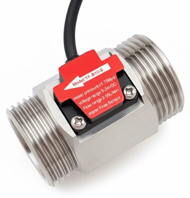 Vattenflödessensor, DN25, 1", Hane/Hane