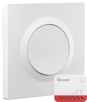 Rullgardins-/markisbrytare, komplett med Orb-hölje, Zigbee, Sonoff MINI ZBRBS + ERBS