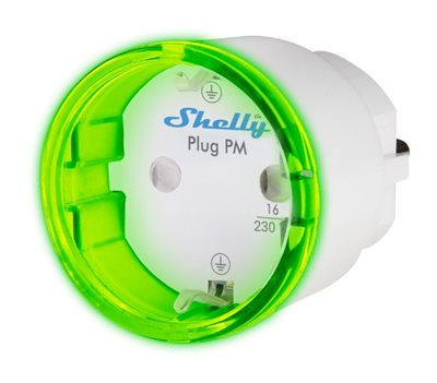 Stickpropp för energimätning, Wifi, Vit, Shelly Plug PM Gen3