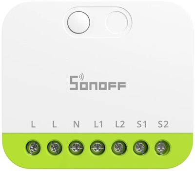 Infälld strömbrytare, Zigbee, 2 kanaler, Sonoff MINI DUO