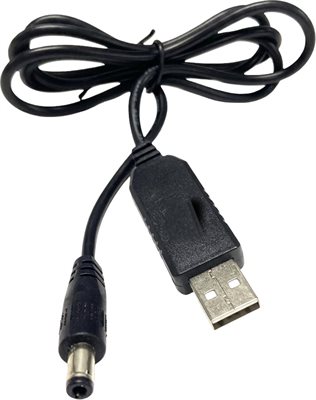 Strömkabel, USB-A till DC-plugg 5,5 × 2,1 mm, 5 V