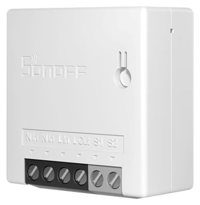 Infälld reläbrytare, WiFi, 1 kanal, Sonoff MINIR2