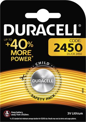 Batteri Duracell CR2450 Litium 3V (1-pack)