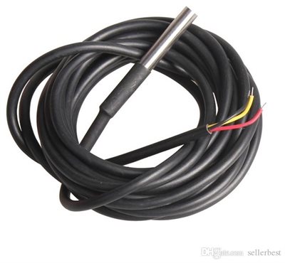 Temperaturgivare med kabel (3m, DS18B20)