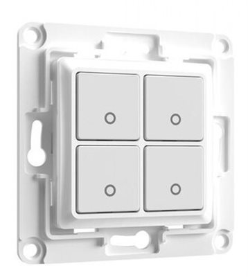 Väggströmbrytare, 4 knapp, Vit, Shelly WS 4xBtn White