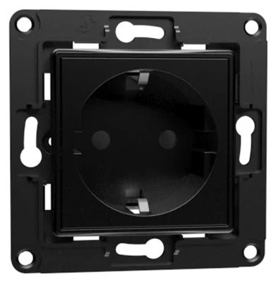 Vägguttag, Svart, Shelly Wall Socket Black