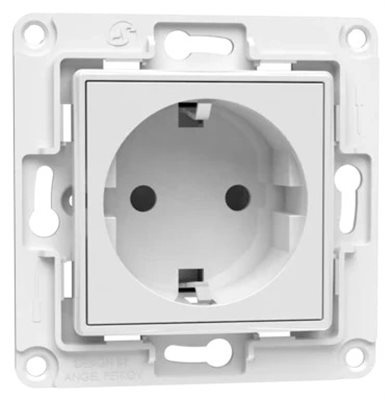 Vägguttag, Vit, Shelly Wall Socket White