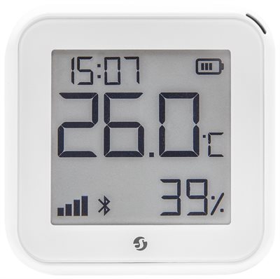 Termometer och luftfuktighet, Vit, WiFi, BLU, Skärm, Shelly Plus H&T Gen 3 White