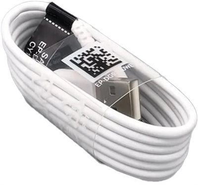 Mikro USB kabel, Vit, 1,2 m