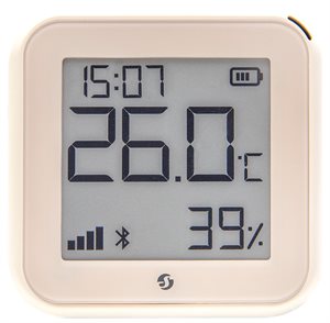 Bild av Termometer och luftfuktighet, Elfenben, WiFi, BLU, Skärm, Shelly Plus H&T Gen 3 Ivary